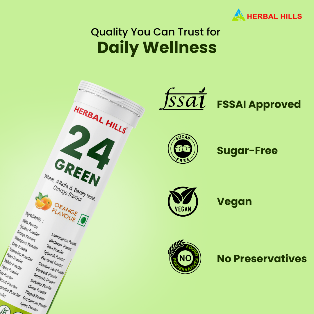 24 Green Tablets – Ayurvedic Daily Dose of Energy