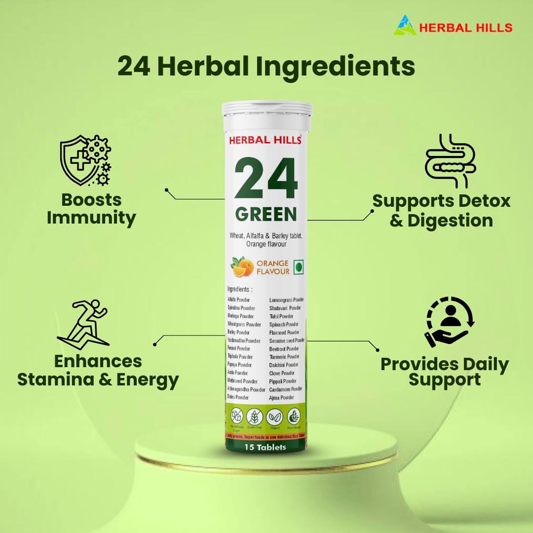 24 Green Tablets – Ayurvedic Daily Dose of Energy