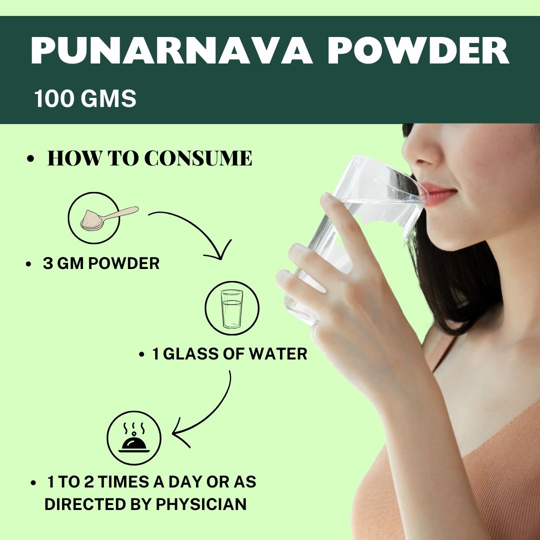 Punarnava Powder – Ayurvedic Herbal Supplement for Daily Wellness (100g)