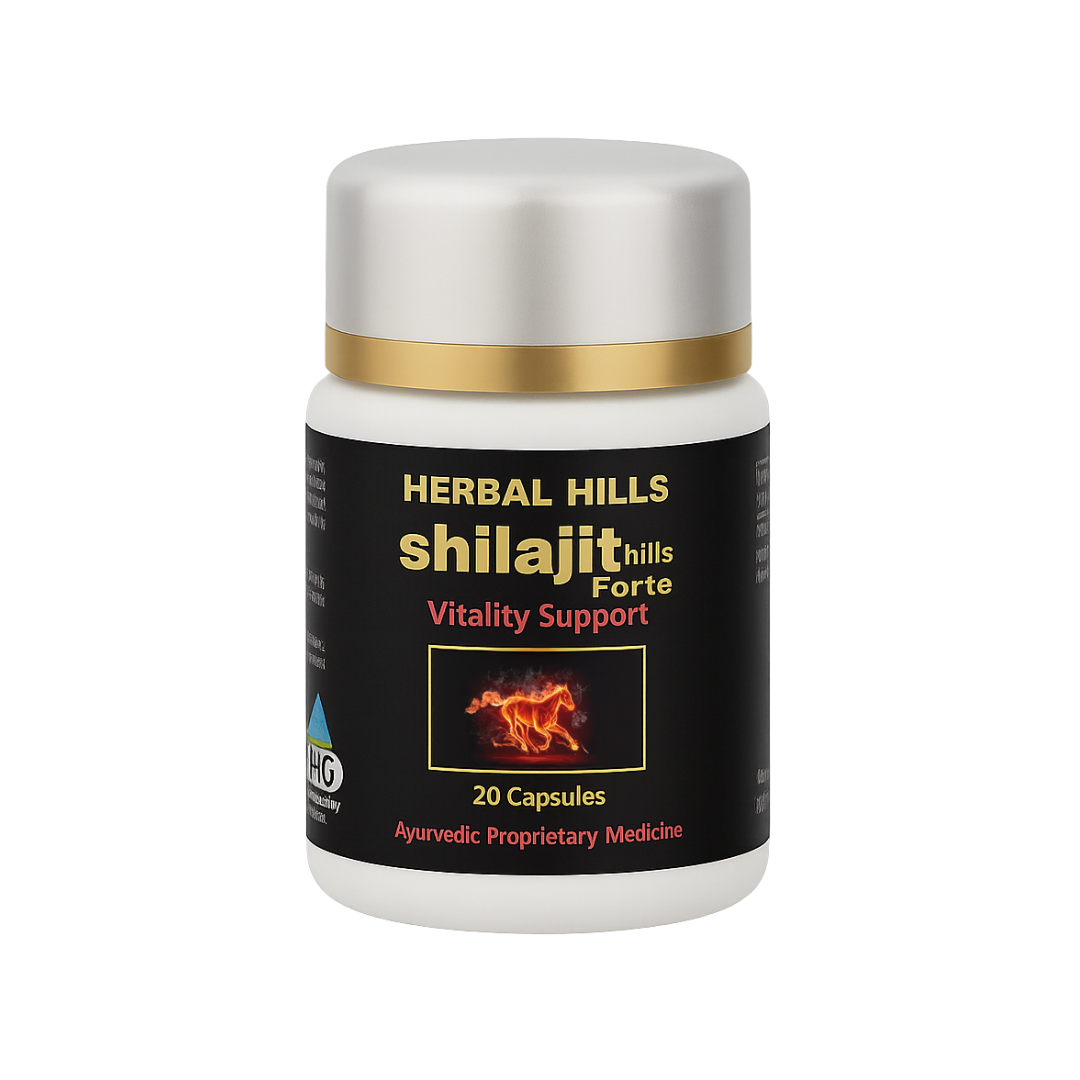 Shilajithills Forte Capsule, Enriched with Shilajit, Ashwagandha, Gokshur, Kraunchbeej. Boosts Vitality, Stamina, Strength and Overall Wellbeing