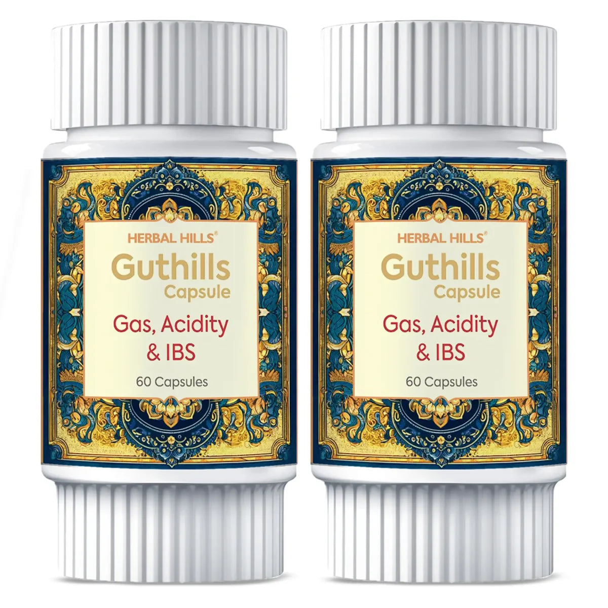 Guthills Capsules – Ayurvedic Herbal Supplement for Digestive Wellness & Gut Support (60 Capsules × Pack of 5)