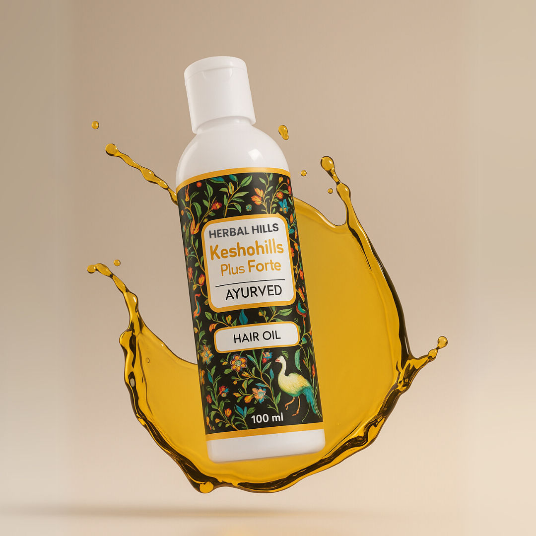 Keshohills Plus Forte Hair Oil For Strong, Long and Thick hair Nourishes Scalp Controls Hair Fall, Strengthens Hair & Promotes Hair Growth