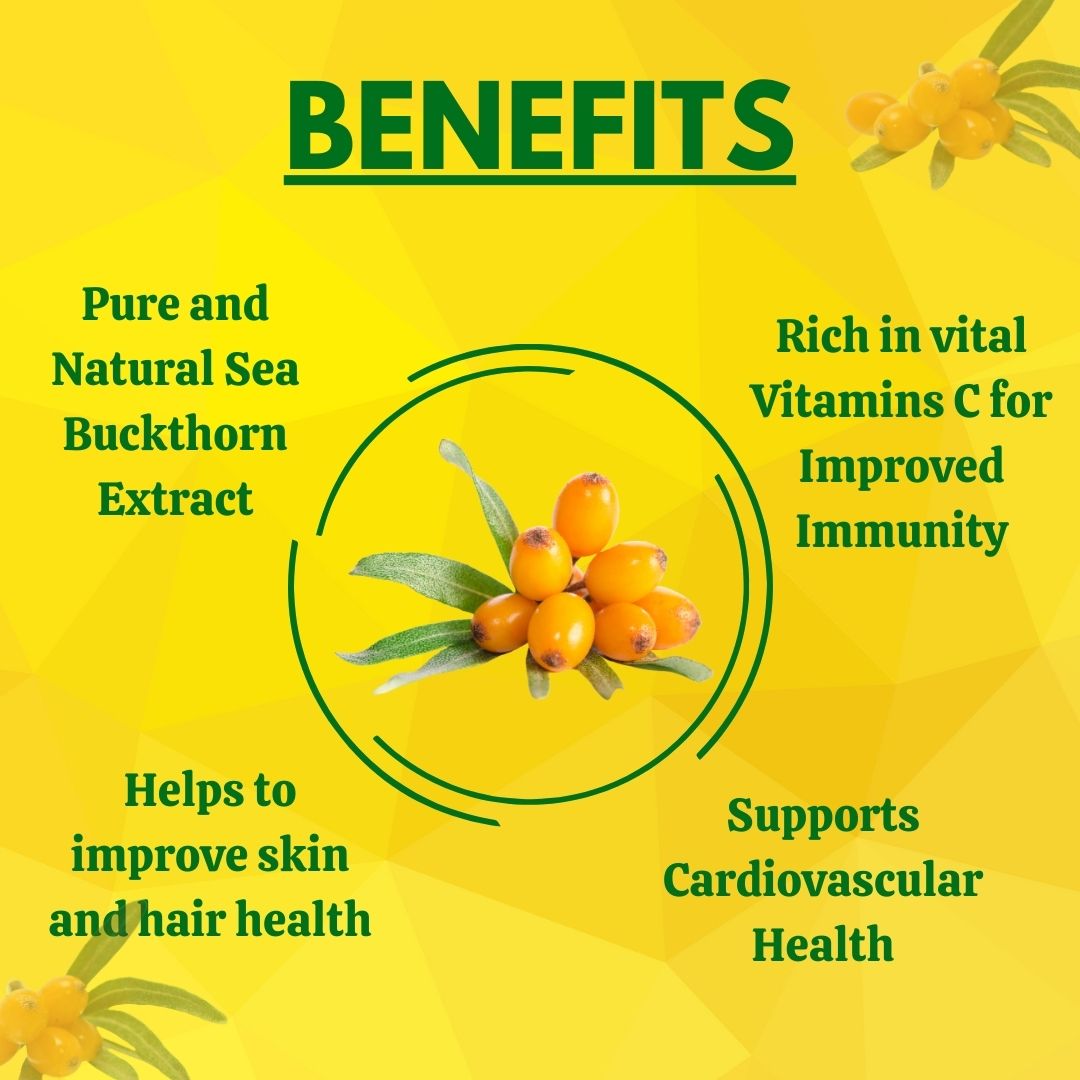 Sea Buckthorn Super Food For Daily Performance, Rich Antioxidants, Multivitamin Juice Promote Healthy Heart and Brain Function