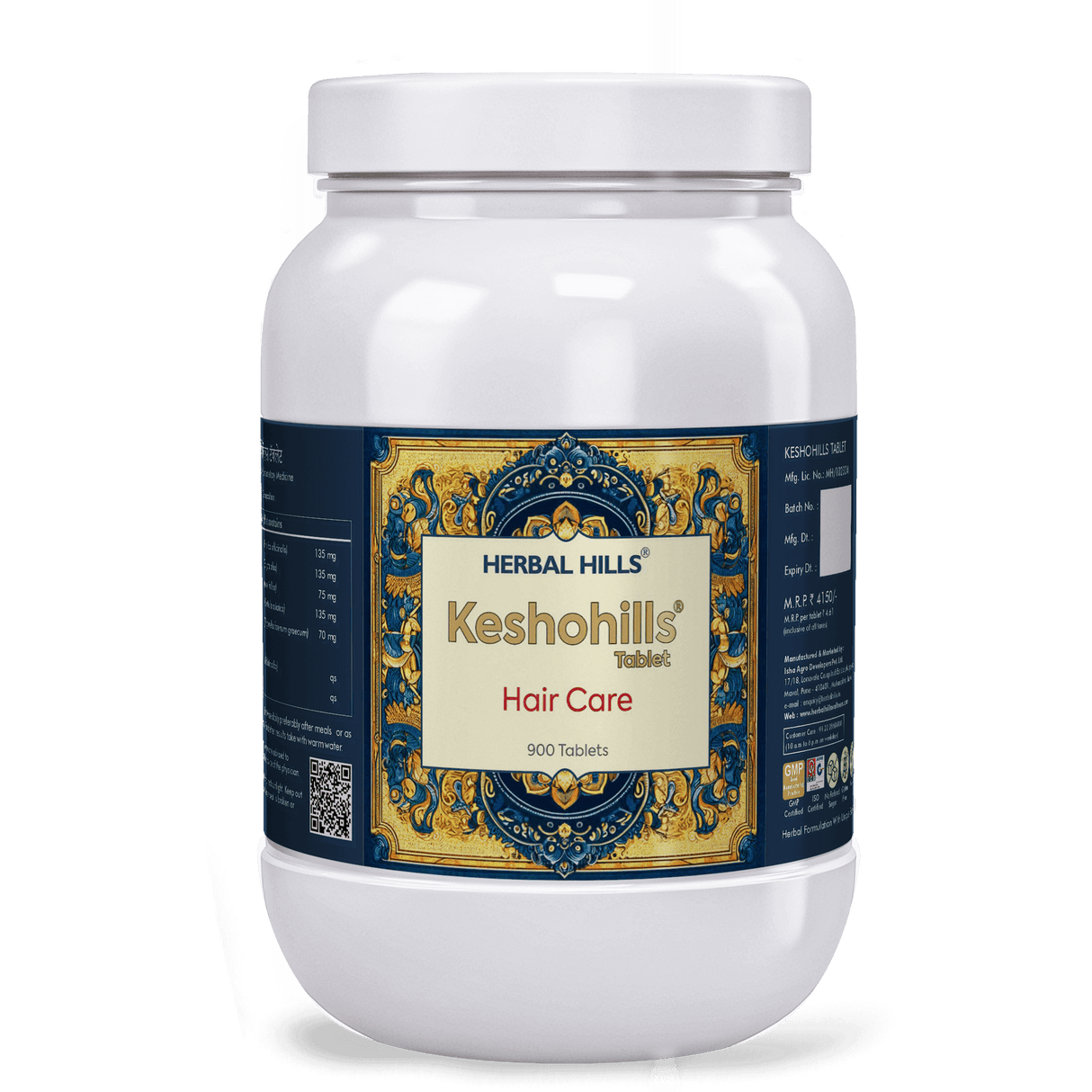 Keshohills Tablets – Ayurvedic Herbal Supplement for Hair Wellness & Strength (900 Tablets)