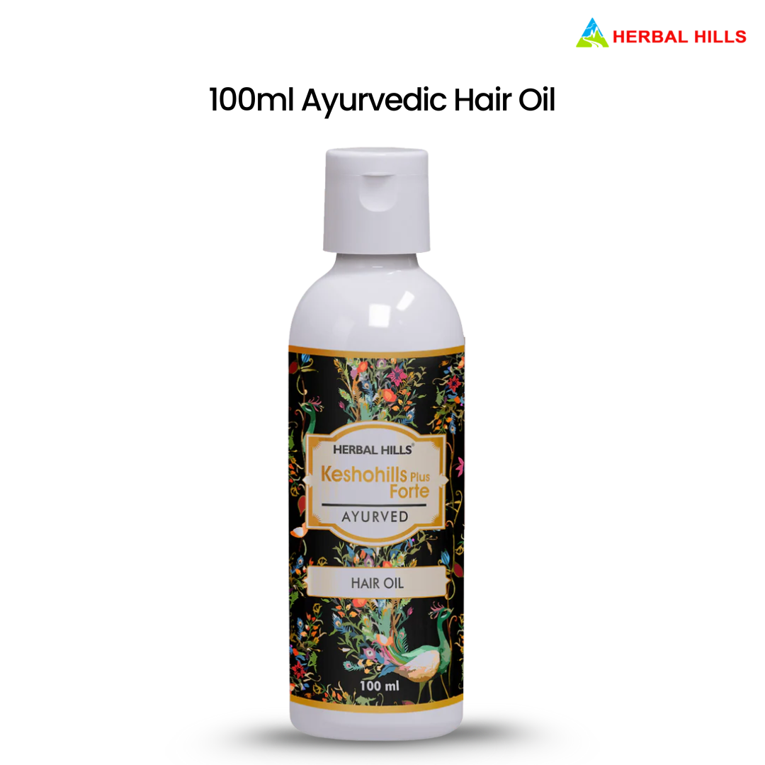 Keshohills Plus Forte Hair Oil For Strong, Long and Thick hair Nourishes Scalp Controls Hair Fall, Strengthens Hair & Promotes Hair Growth