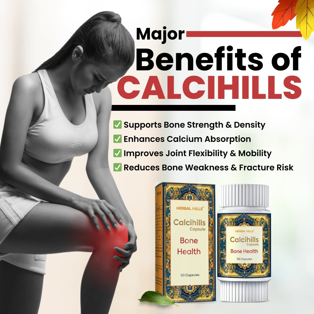 Calcihills Capsules – Ayurvedic Calcium Supplement for Bone & Joint Wellness (60 Capsules × Pack of 2)
