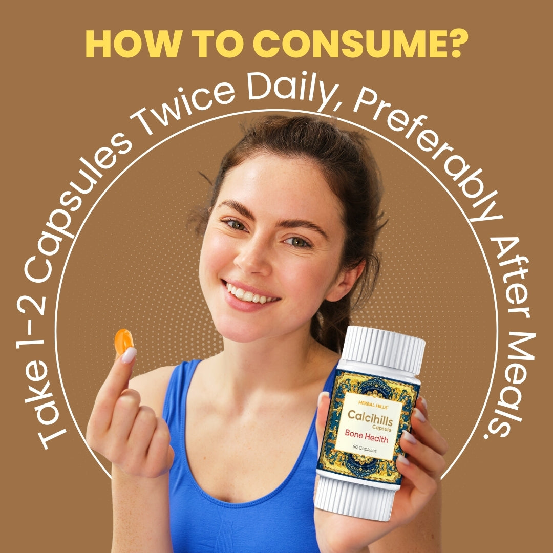 Calcihills Capsules – Ayurvedic Calcium Supplement for Bone & Joint Wellness (60 Capsules × Pack of 2)