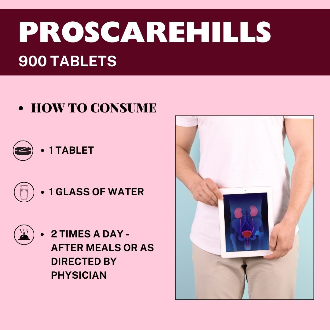 Proscarehills Tablets – Ayurvedic Herbal Supplement for Prostate & Urinary Wellness (900 Tablets)