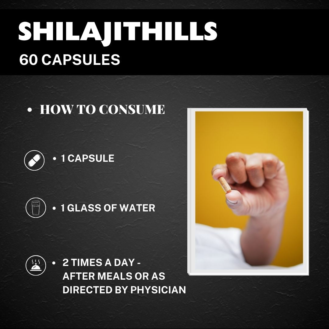 Shilajithills Capsules – Ayurvedic Herbal Supplement for Vitality & Wellness Support