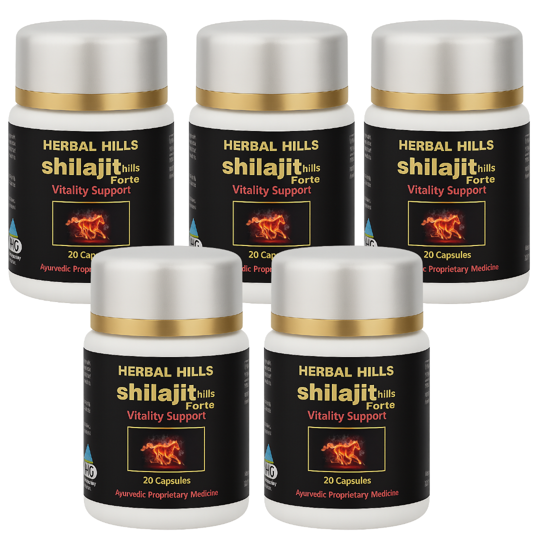 Shilajithills Forte Capsule, Enriched with Shilajit, Ashwagandha, Gokshur, Kraunchbeej. Boosts Vitality, Stamina, Strength and Overall Wellbeing