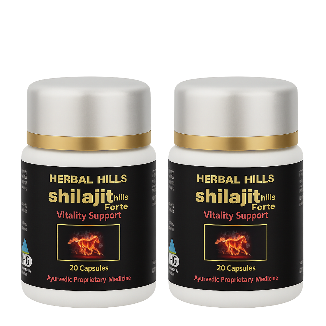 Shilajithills Forte Capsule, Enriched with Shilajit, Ashwagandha, Gokshur, Kraunchbeej. Boosts Vitality, Stamina, Strength and Overall Wellbeing