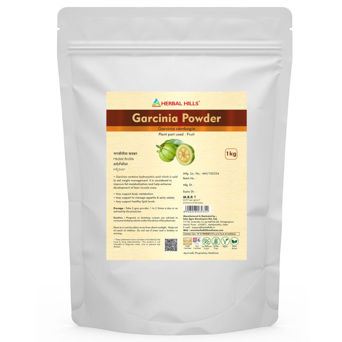 Garcinia Powder Supports Weight Loss and Promotes Metabolism - 1 Kg