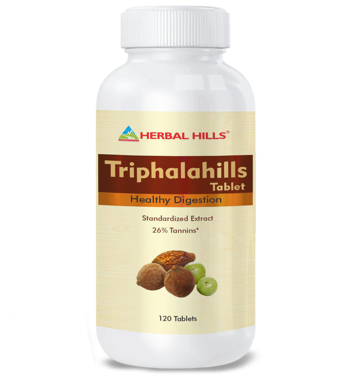 Triphala Tablets: Ayurvedic Supplement with Amla, Haritaki & Bibhitaki for Digestive support