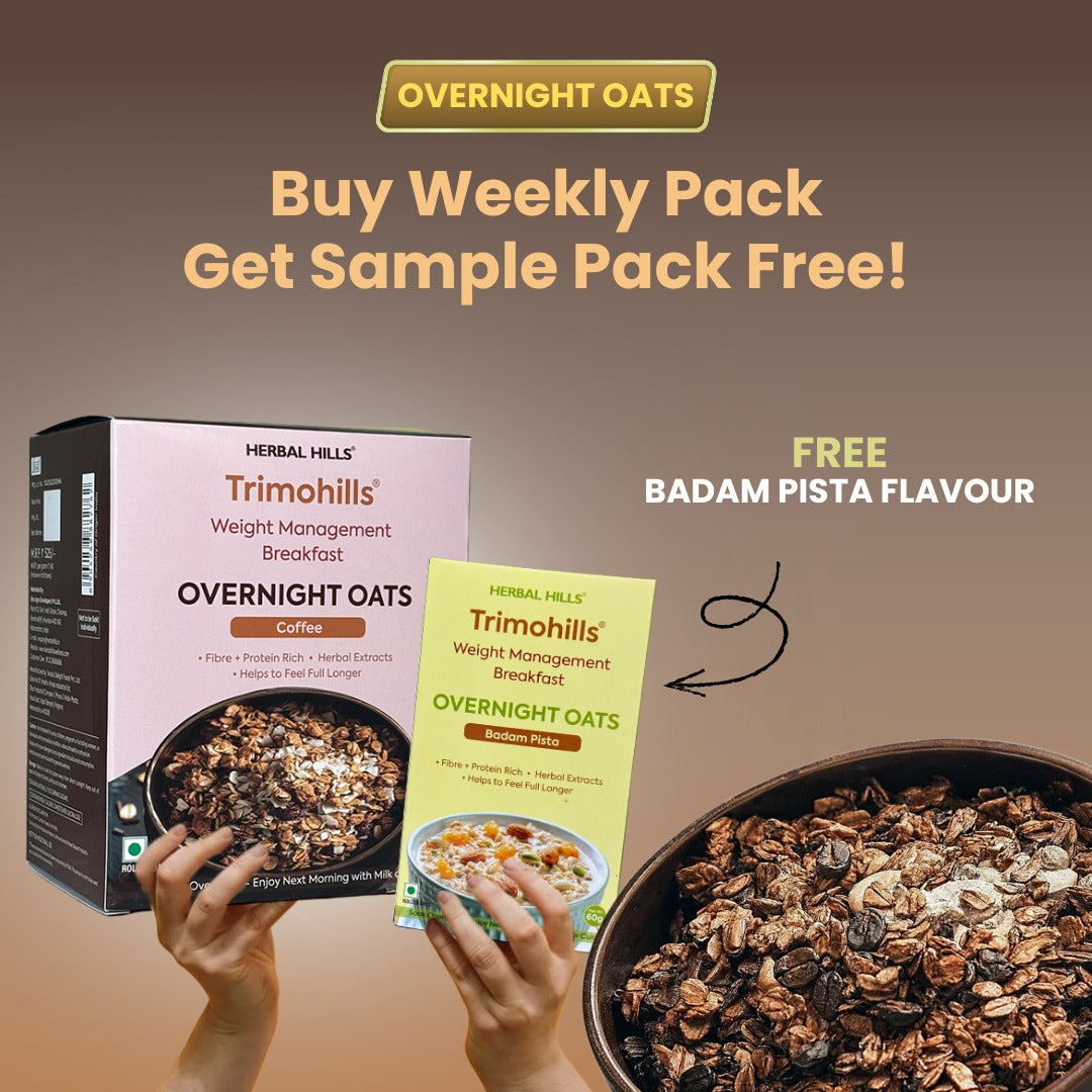 Overnight oats - Coffee Flavour - 360 gms - (Free - Badam Pista Flavour - 60 gms)