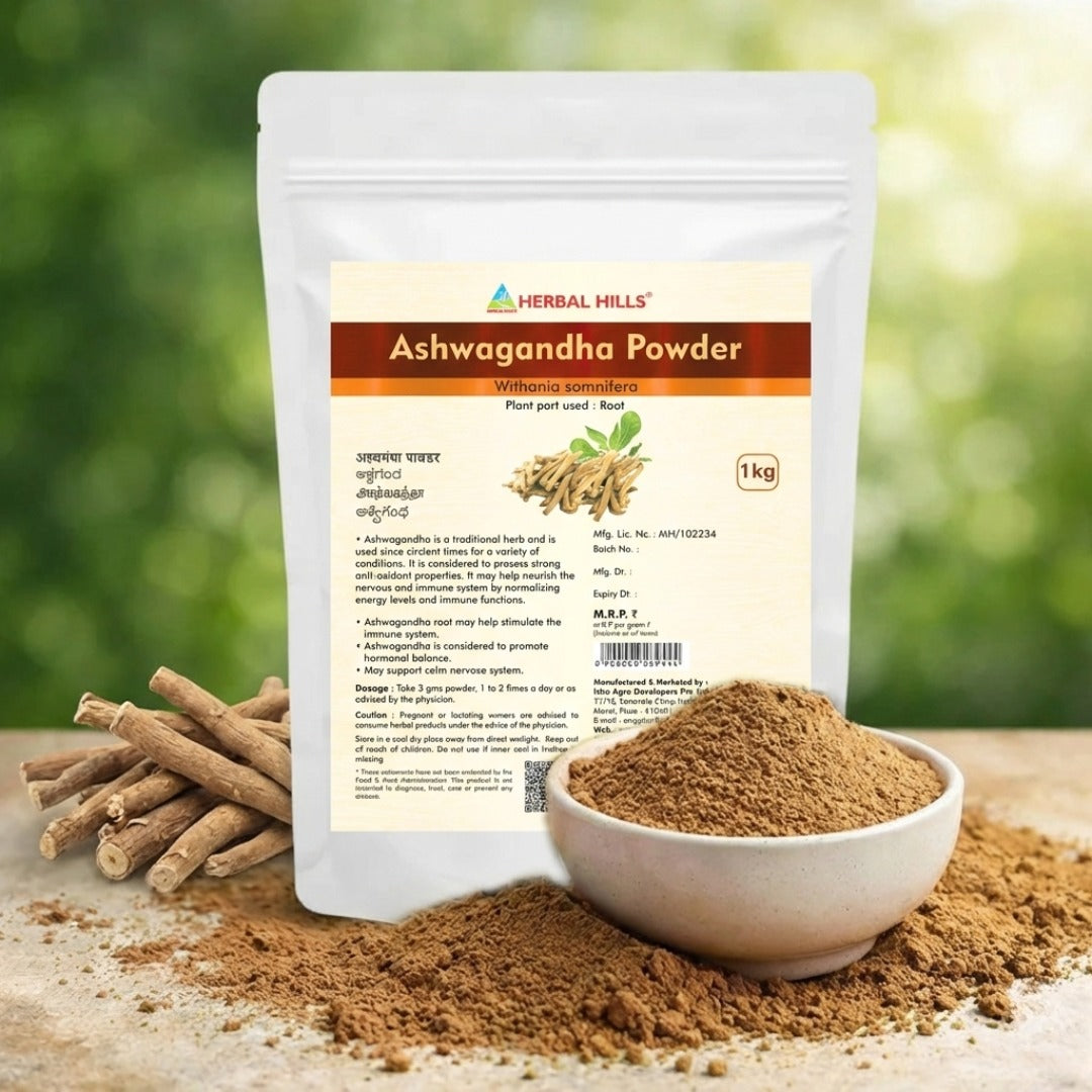 Ashwagandha Powder Stress Relief Rejuvenates Mind & Body Improves Strength & Energy General Wellness