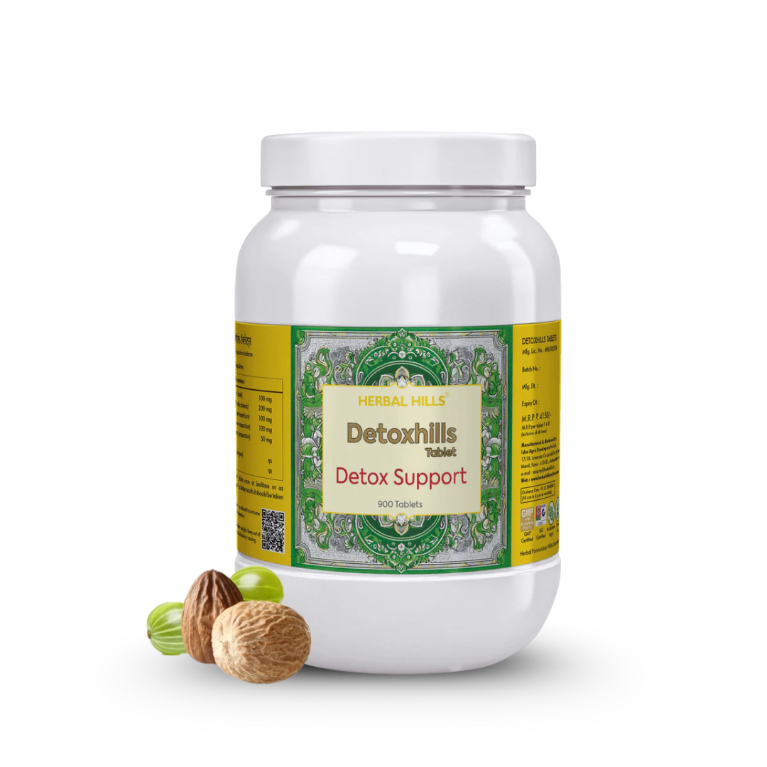 Detoxhills Tablets: Ayurvedic Colon Cleanse for Natural Body Detox, Rejuvenation, and Digestive Support