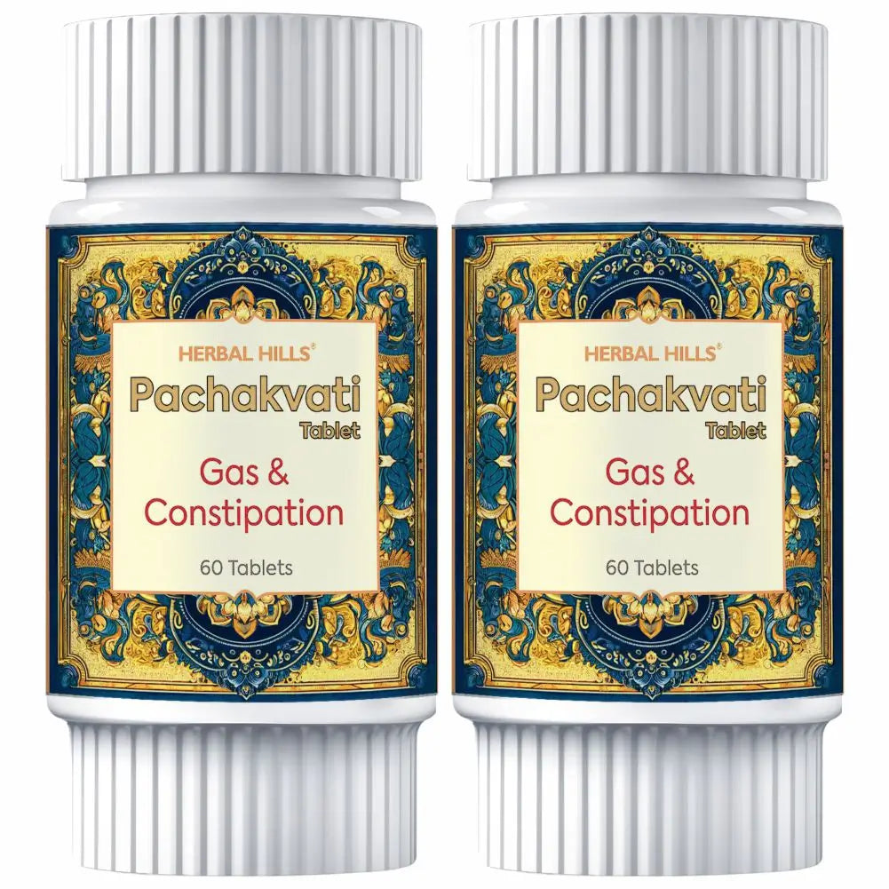 Pachakvatihills Tablet, Ayurvedic Digestive Care, Relieves Bloating and Gas, Natural indigestion relief, Herbal digestive remedy