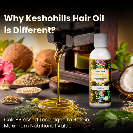 Keshohills Plus Forte Hair Oil For Strong, Long and Thick hair Nourishes Scalp Controls Hair Fall, Strengthens Hair & Promotes Hair Growth