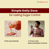 Diabohills Syrup, Clinically Proven Herbs to Manage Diabetes & Prediabetes Naturally, Jamun, Karela, Amla, Gurmar & 9 Herbs.
