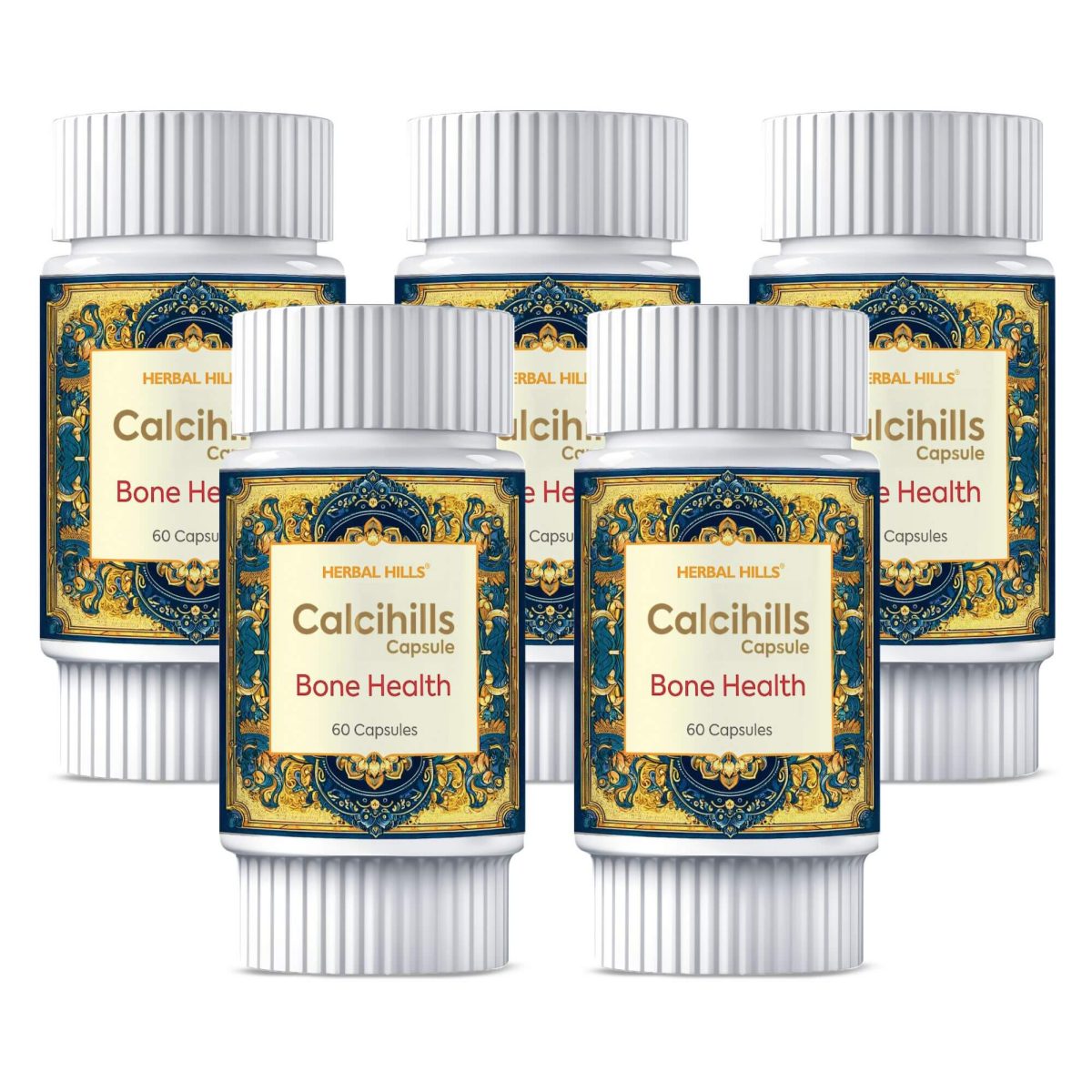 Calcihills Capsules – Ayurvedic Calcium Supplement for Bone & Joint Wellness (60 Capsules × Pack of 2)