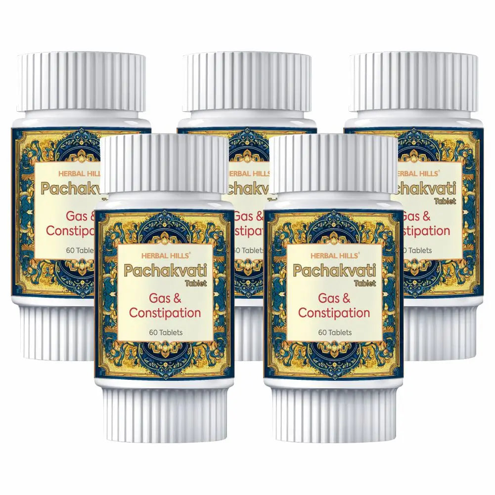 Pachakvatihills Tablet, Ayurvedic Digestive Care, Relieves Bloating and Gas, Natural indigestion relief, Herbal digestive remedy