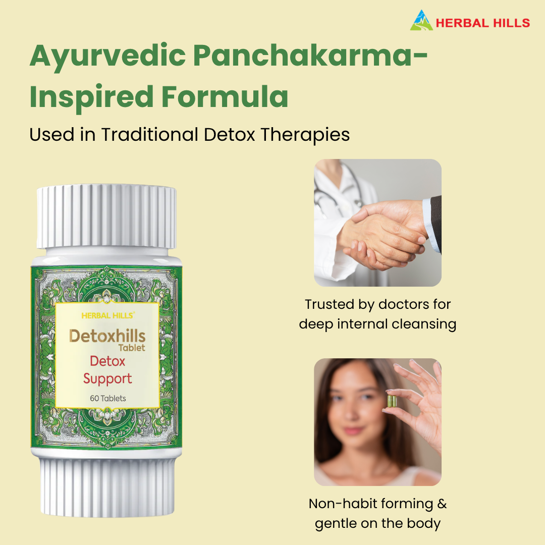 Detoxhills Tablets: Ayurvedic Colon Cleanse for Natural Body Detox, Rejuvenation, and Digestive Support