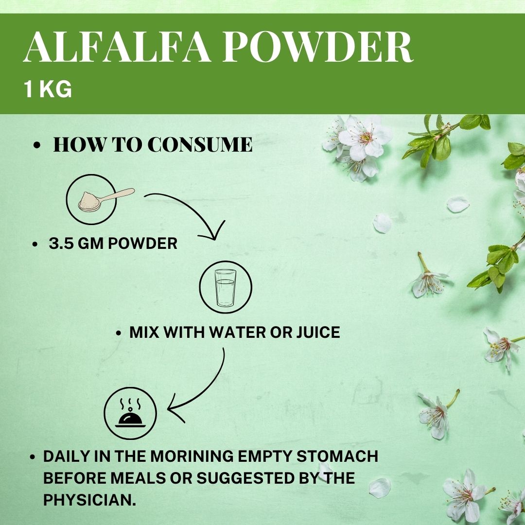 Alfalfa Powder for Immunity and General wellness. Immunity Booster & Improves Strength and Stamina