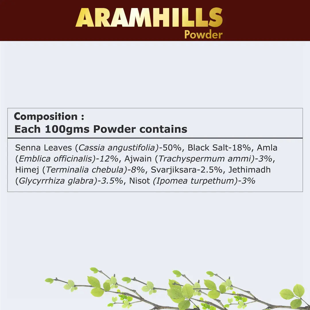 Aramhills Powder, Natural solution for Gas, Acidity, and Constipation