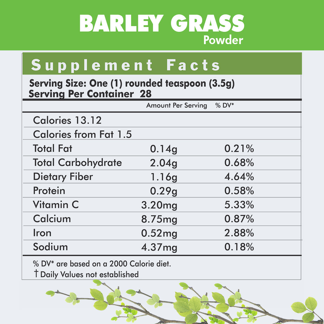 Barley Grass Powder Natural Body Cleanse and Detox Boosts the Immune System Experience Array of Health Benefits 500 Gms
