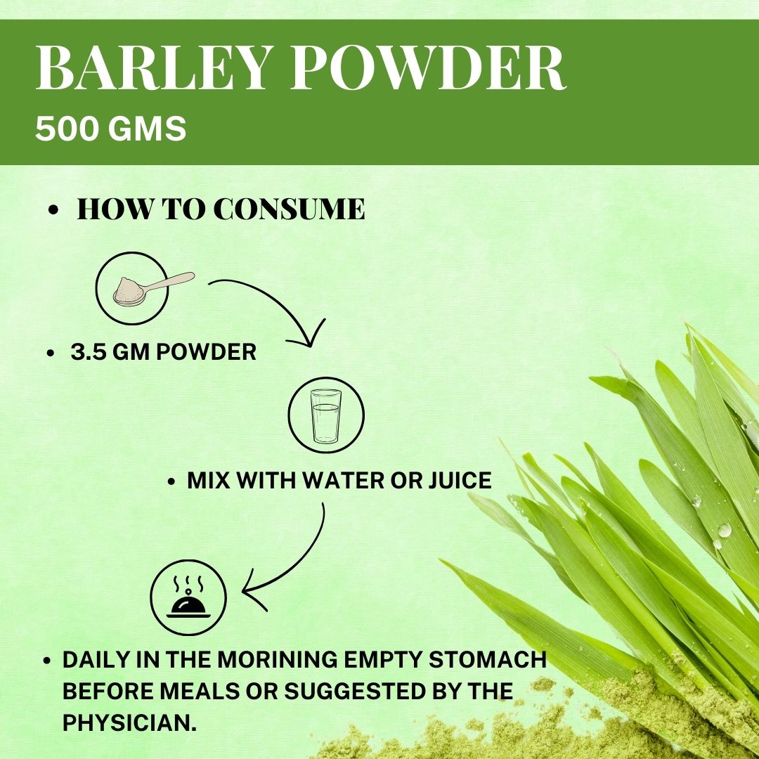 Barley Grass Powder Natural Body Cleanse and Detox Boosts the Immune System Experience Array of Health Benefits 500 Gms