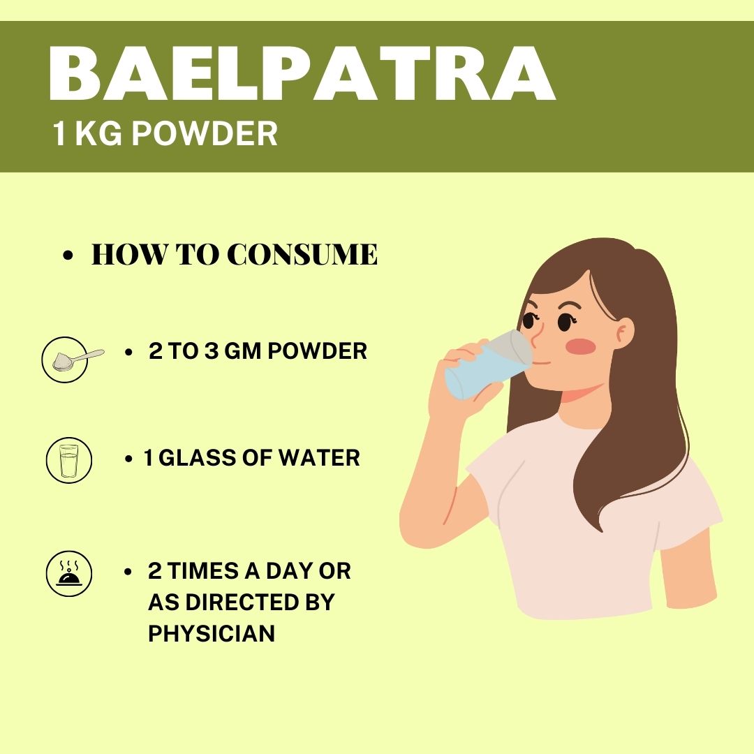 Baelpatra Powder for maintaining healthy Blood sugar levels and Digestive Health 1 KG - how to consume