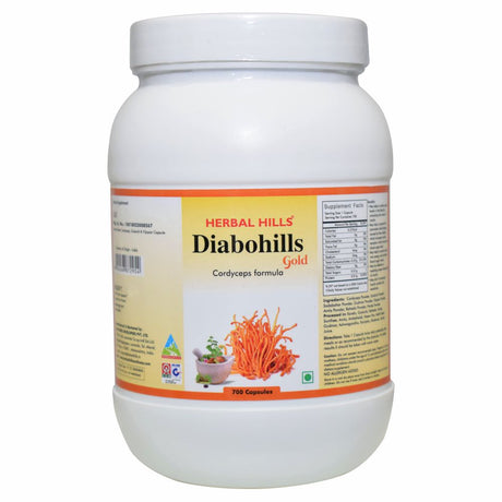 Diabohills Cordyceps Capsule, Advanced Ayurvedic diabetes care with Cordyceps, Aids to Regulate Glucose Metabolism & Improves Insulin Sensitivity to control Blood Sugar levels Naturally