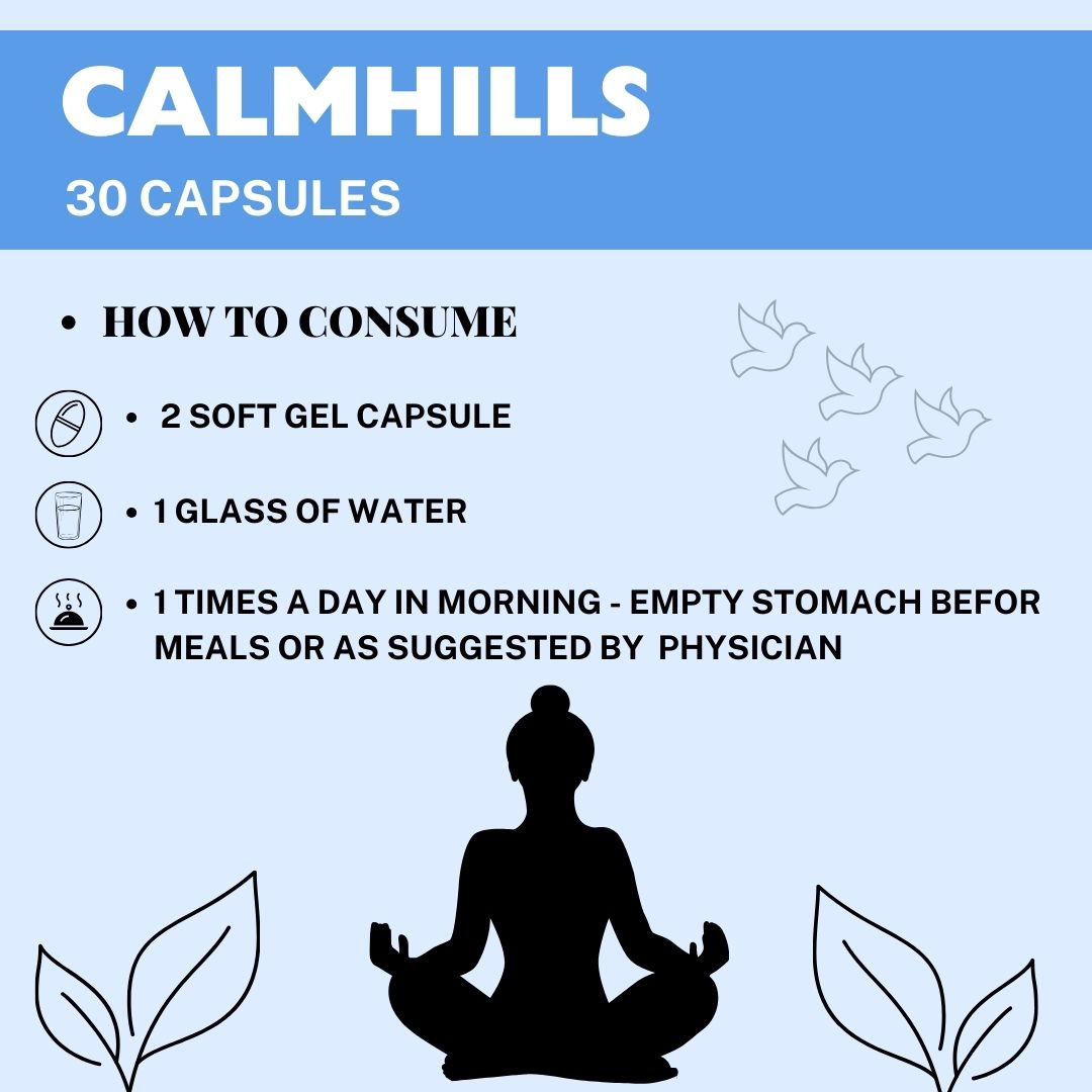 Calmhills Stress Management Capsules Herbal Support for Stress, Anxiety & Tension