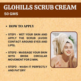Glohills Scrub_Cream - how to apply