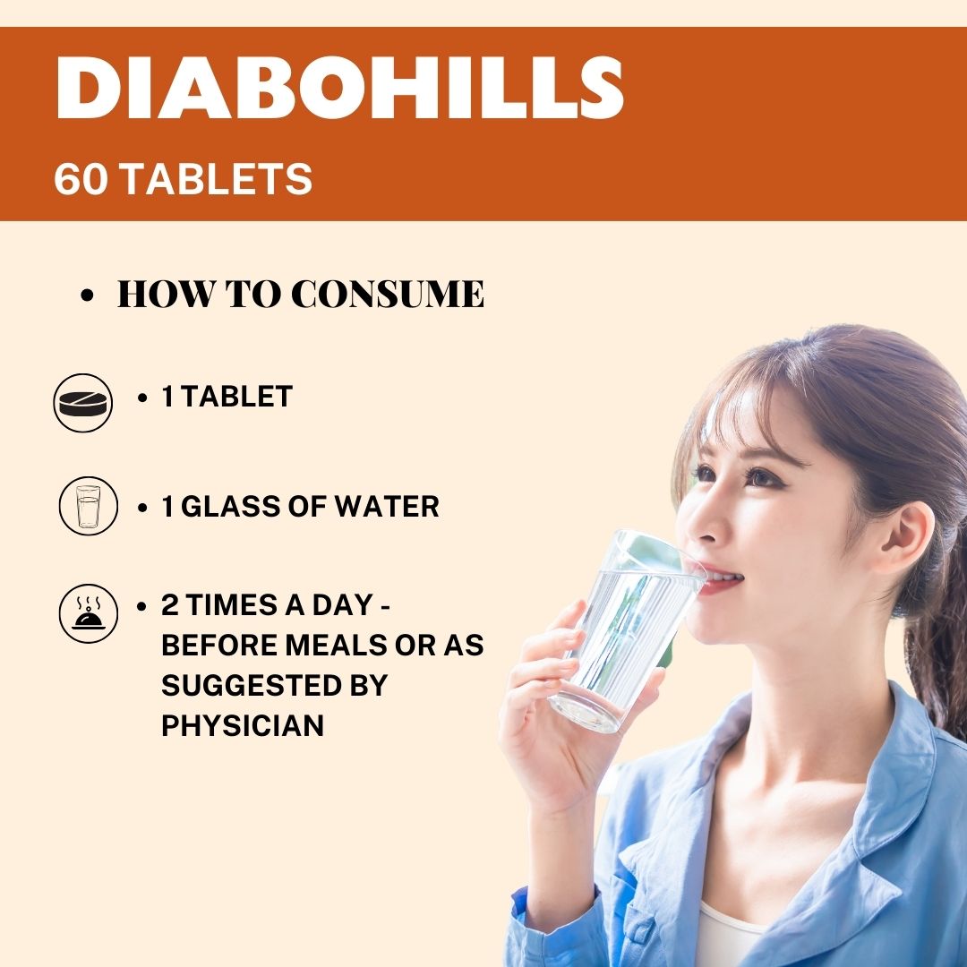 Diabohills Tablet helps maintain healthy blood sugar level and Healthy Glycated Haemoglobin