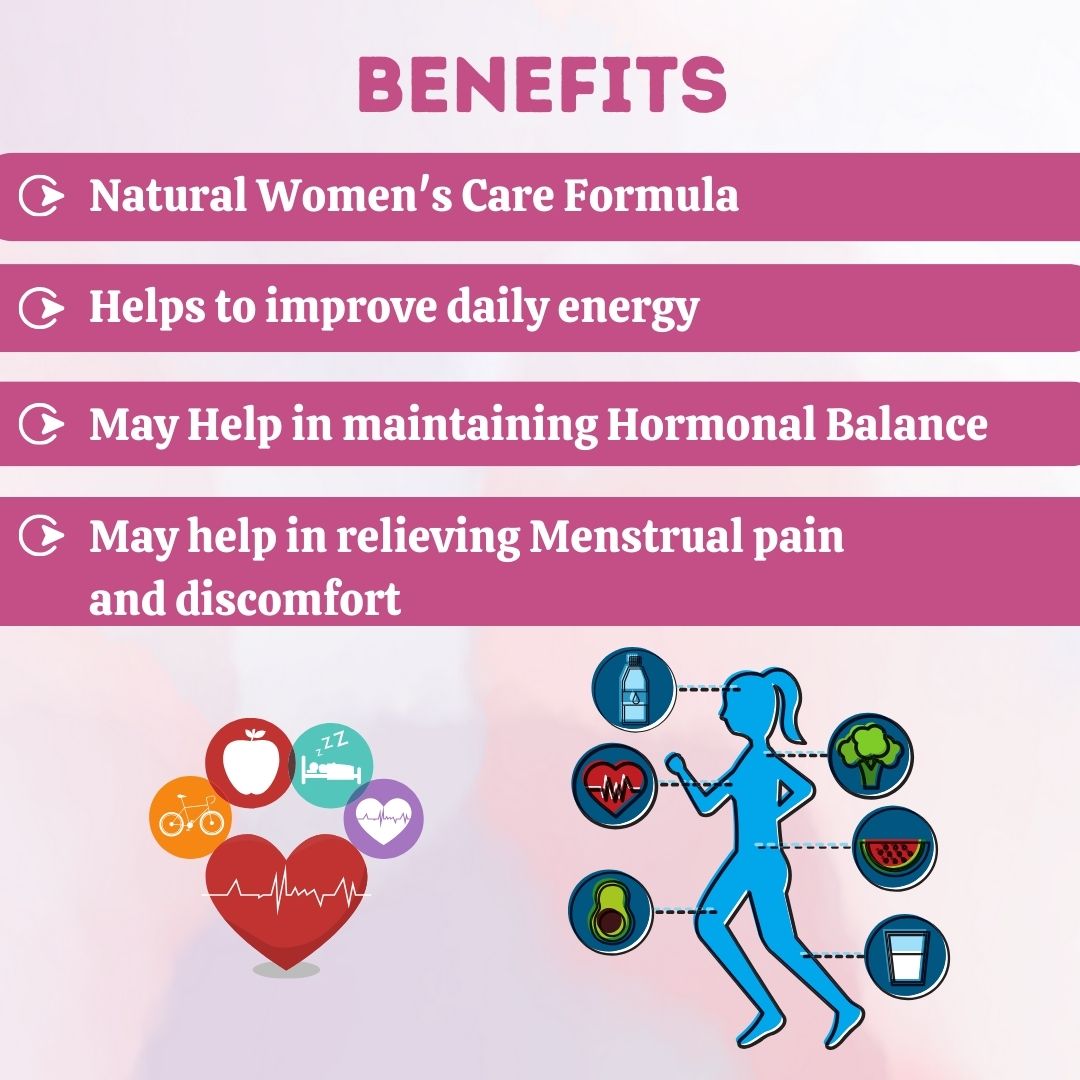 Femohills Capsule, Ayurvedic Women Health Capsules for Wellness & Vitality, Help Reduce Menstrual Discomfort, Menopausal Support, Nourishes Skin and Hair