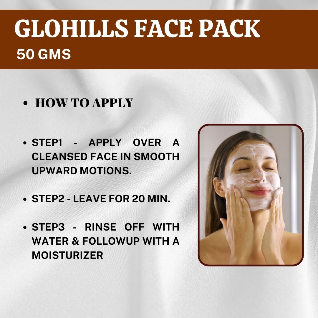 Buy Glohills Face Pack for Skin Detoxification - how to apply