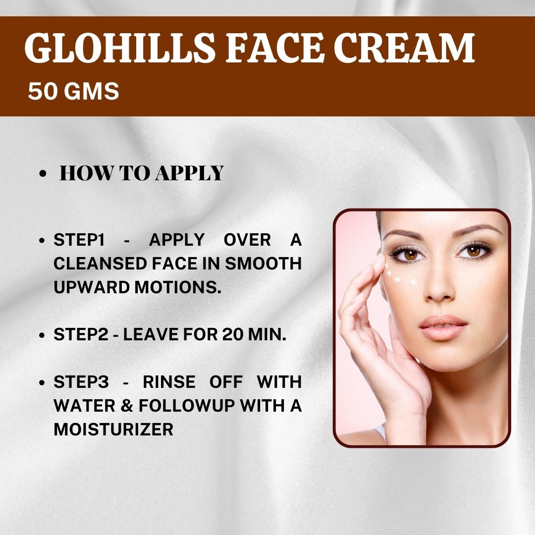 Buy Glohills Face Cream for Radiant Skin - how to apply
