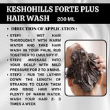 KeshoHills Forte Plus Hair Wash Repairing Shampoo Restoring Conditioner Smoothening and Repairing for Damaged and Weak Hair 200ml - directions