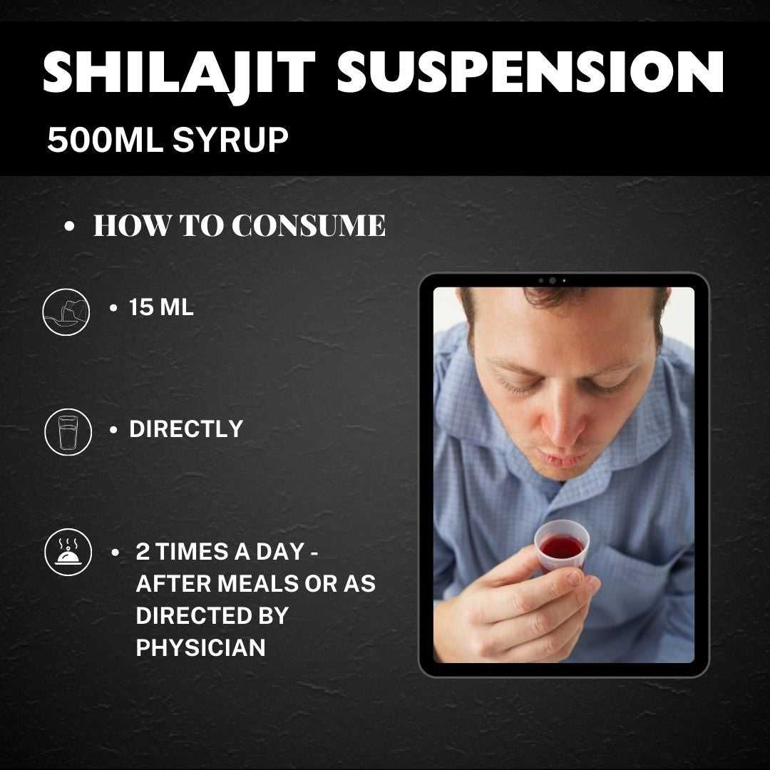 Buy Shilajit Suspension Syrup for Holistic Wellness - how to consume