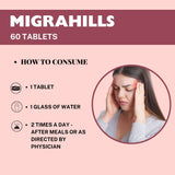 Migrahills Tablet Natural Supplement for Migraine Support, Aids to Reduce Intensity and frequency of migraine episodes