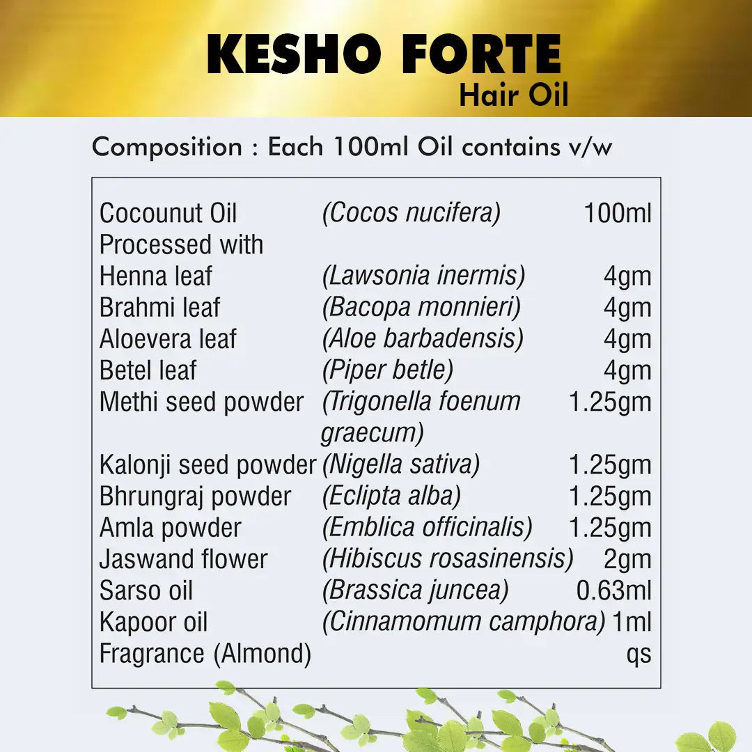 Buy Keshohills Plus Forte Hair Oil 