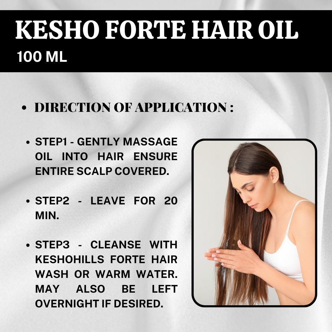 Forte Hair Oil For Strong, Long and Thick hair Nourishes Scalp Controls Hair Fall, Strengthens Hair & Promotes Hair Growth