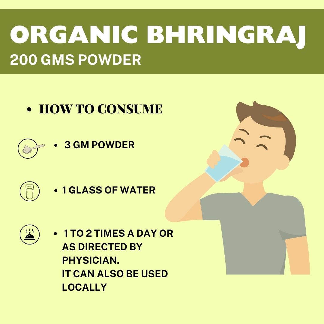 Buy Organic Bhringraj Powder for Natural Hair Care -  how t consume