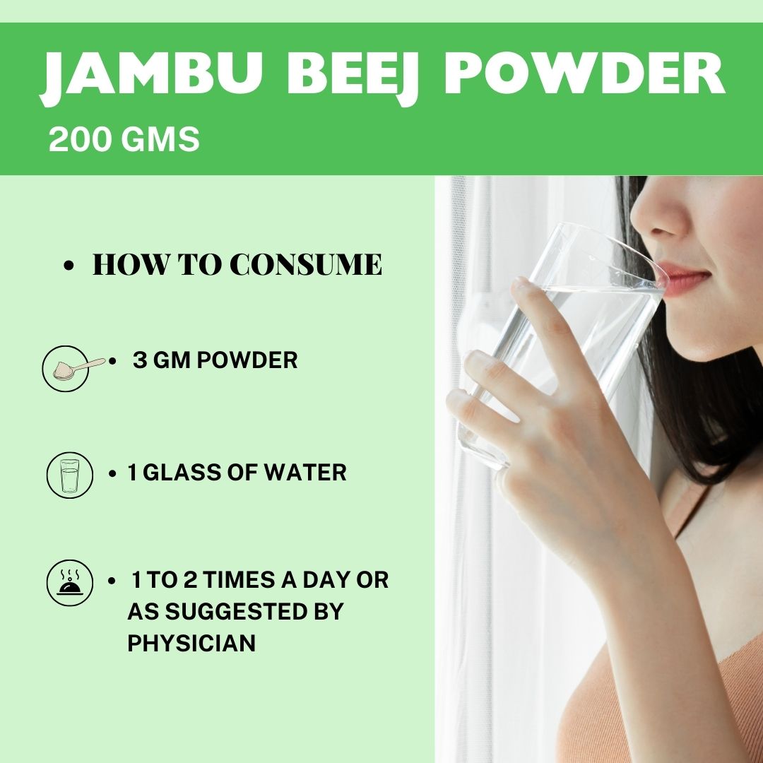 Buy Organic Jambu Beej Powder for Blood Sugar Support - how to consume