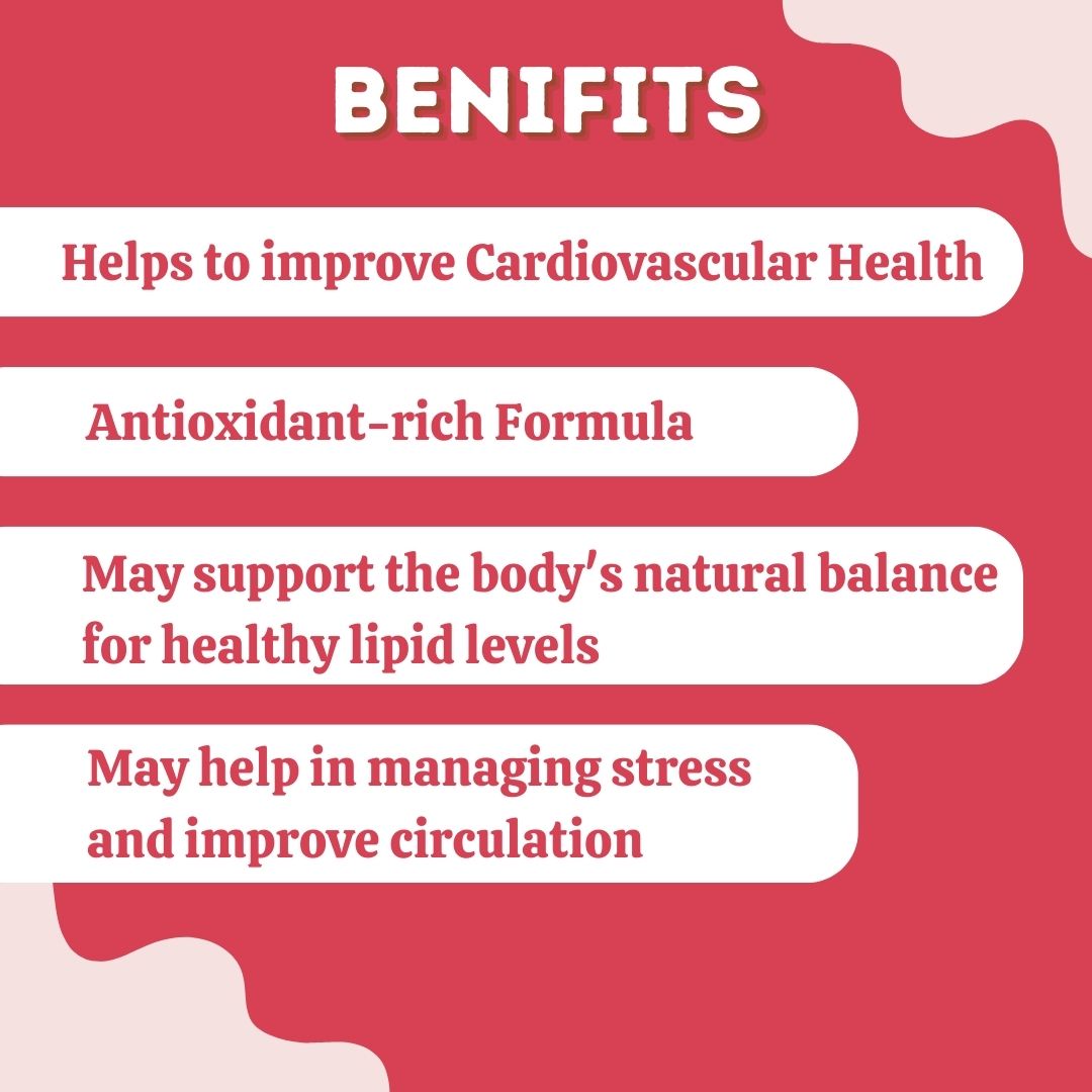 Cardihills Tablet, Ayurvedic heart care Tablets, Cholesterol management supplement, Promotes Arterial Health & Heart Rhythm, Antioxidant heart protection