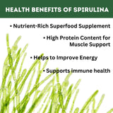 Spirulina Tablet, Packed with Essential Nutrients Can help Supplement Your Diet Green Superfood Overall Body Support