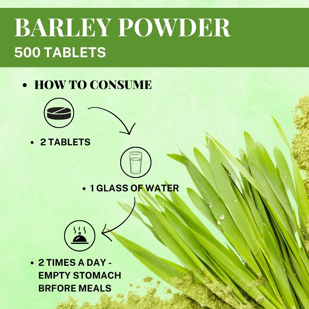 Barley Grass Tablet Natural Body Cleanse and Detox Boosts the Immune System