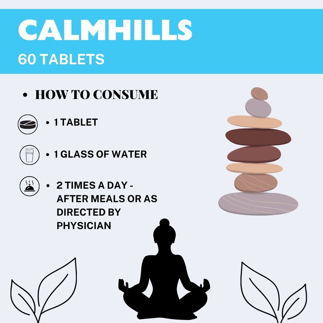 Calmhills Tablets Stress & Anxiety relief formula for Mood Support, Stress Relief, Relaxation &Improve Sleep Quality