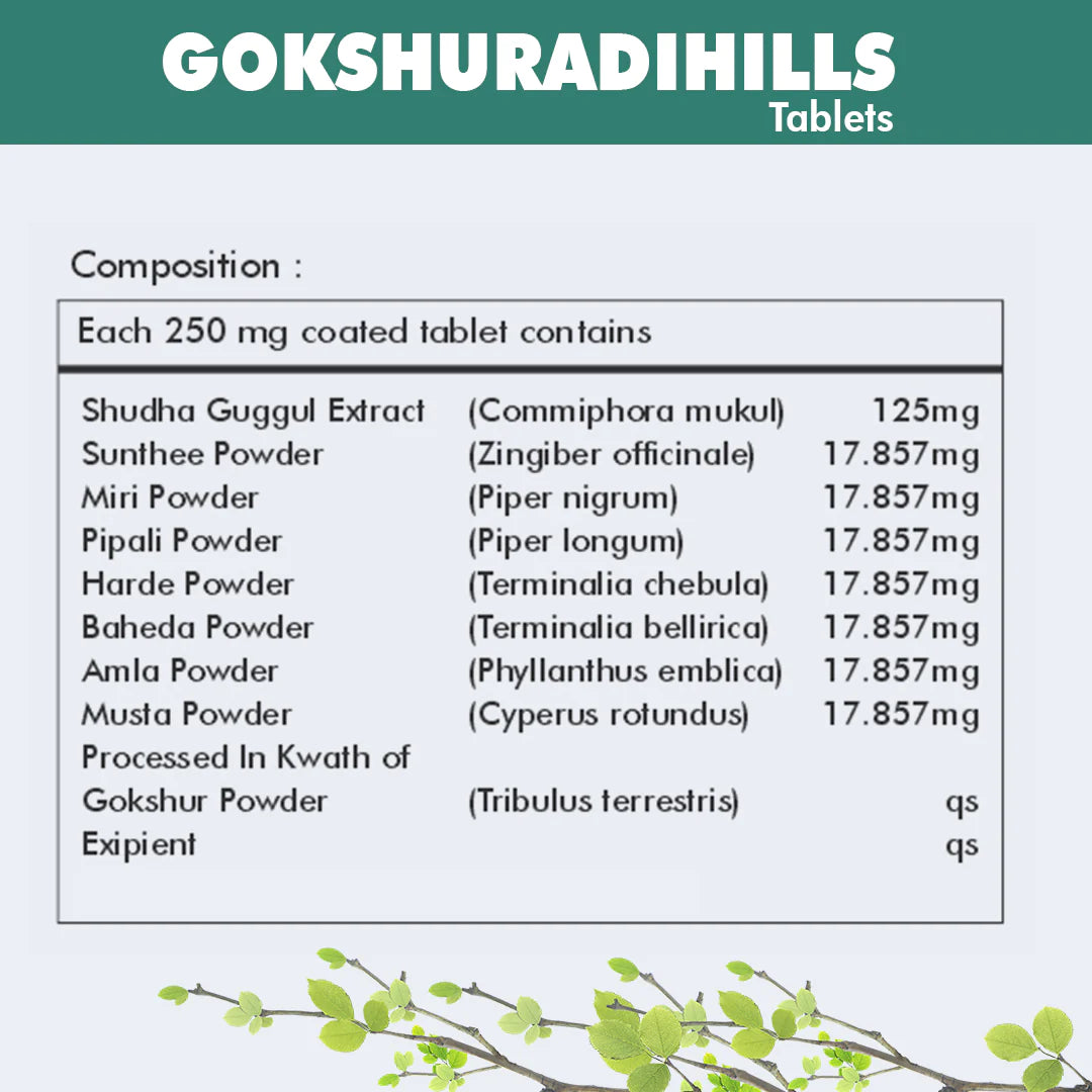 Buy Gokshuradihills Tablets for Urinary Health